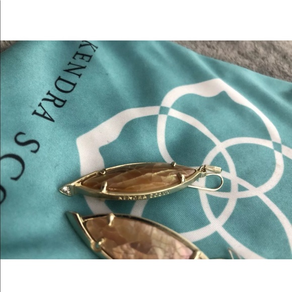 Kendra Scott Maxwell Rose Gold  Glass Earrings - Picture 2 of 2